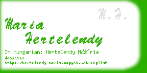 maria hertelendy business card